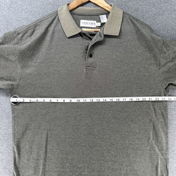 Tehama Clint Polo Shirt Men's Large 100 Pima Cotton Double Mercerized Fox Hollow - Picture 6 of 13